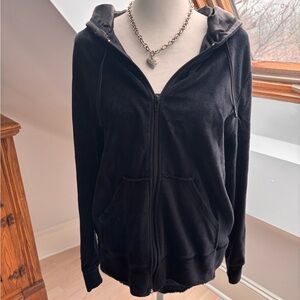 Jasmine Rose Velour Zip-Up Hoodie 🖤